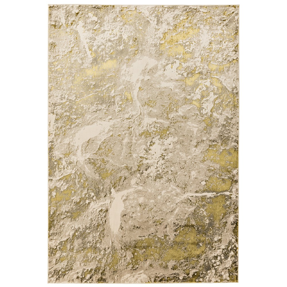 Aurora Lustre AU06 Marble Rugs in Gold Yellow